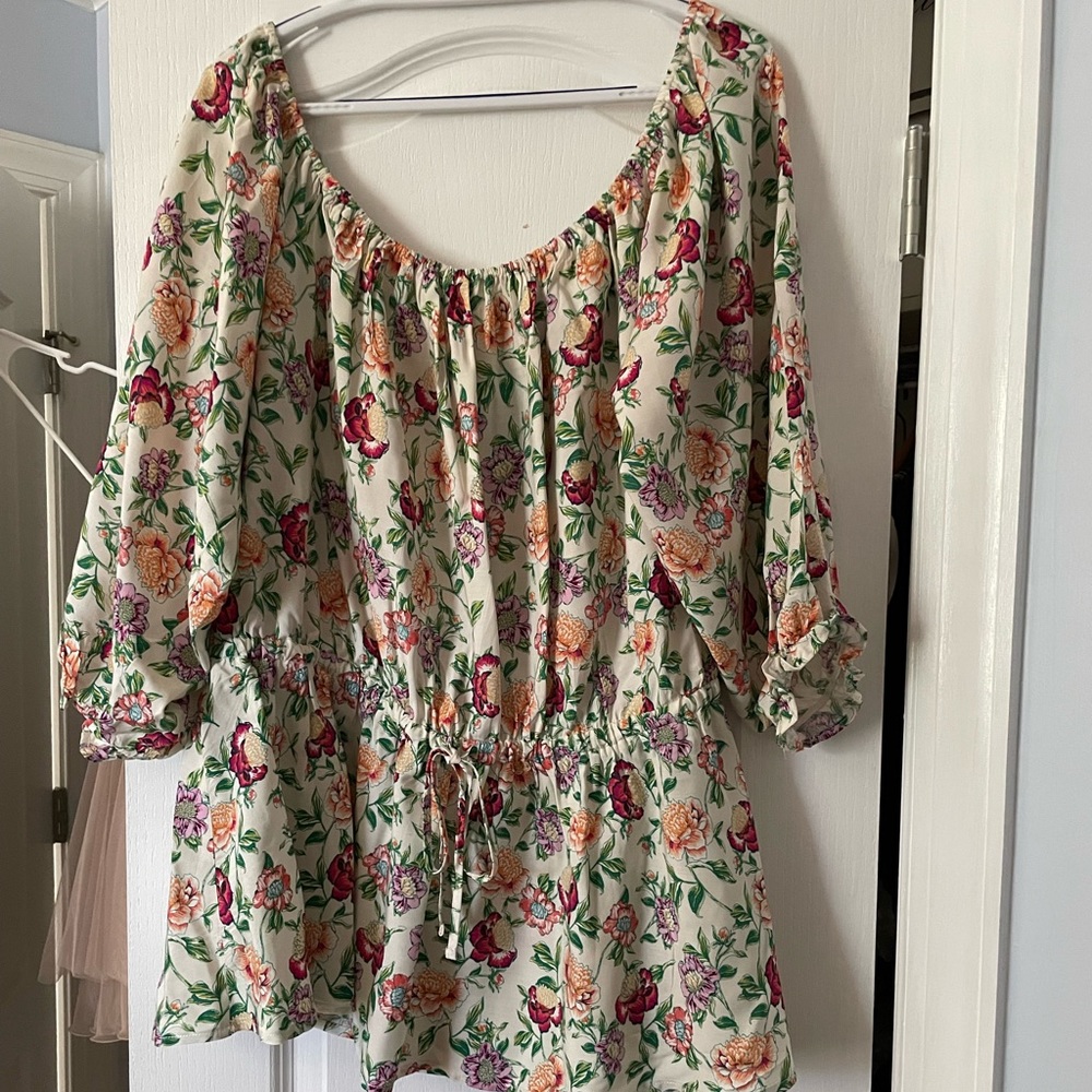Lane bryant convertible top with tie waist